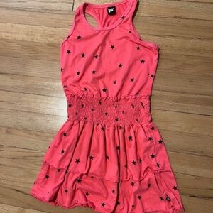 Girls Pixie Lane Pink Coral Star Smocked Dress Size 8